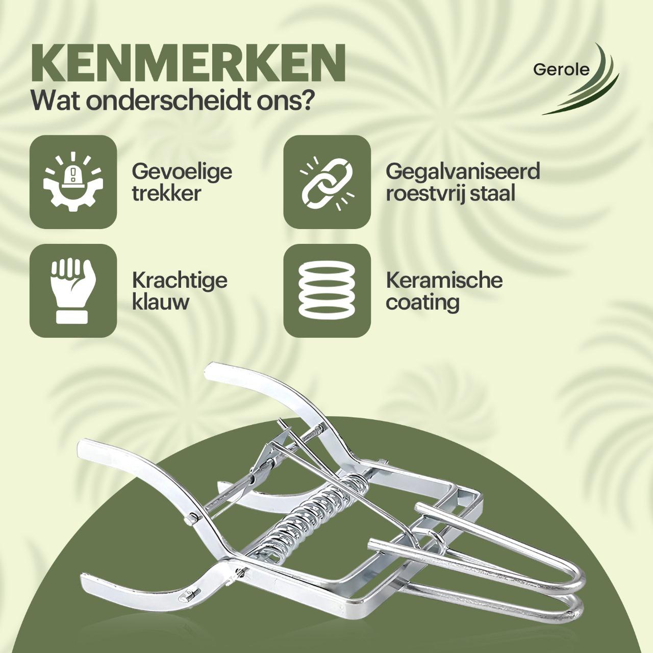 Mollenklemmen Set van 5 – Professionele Mollenval Schaarklem – Verzinkt Staal – Gerole®