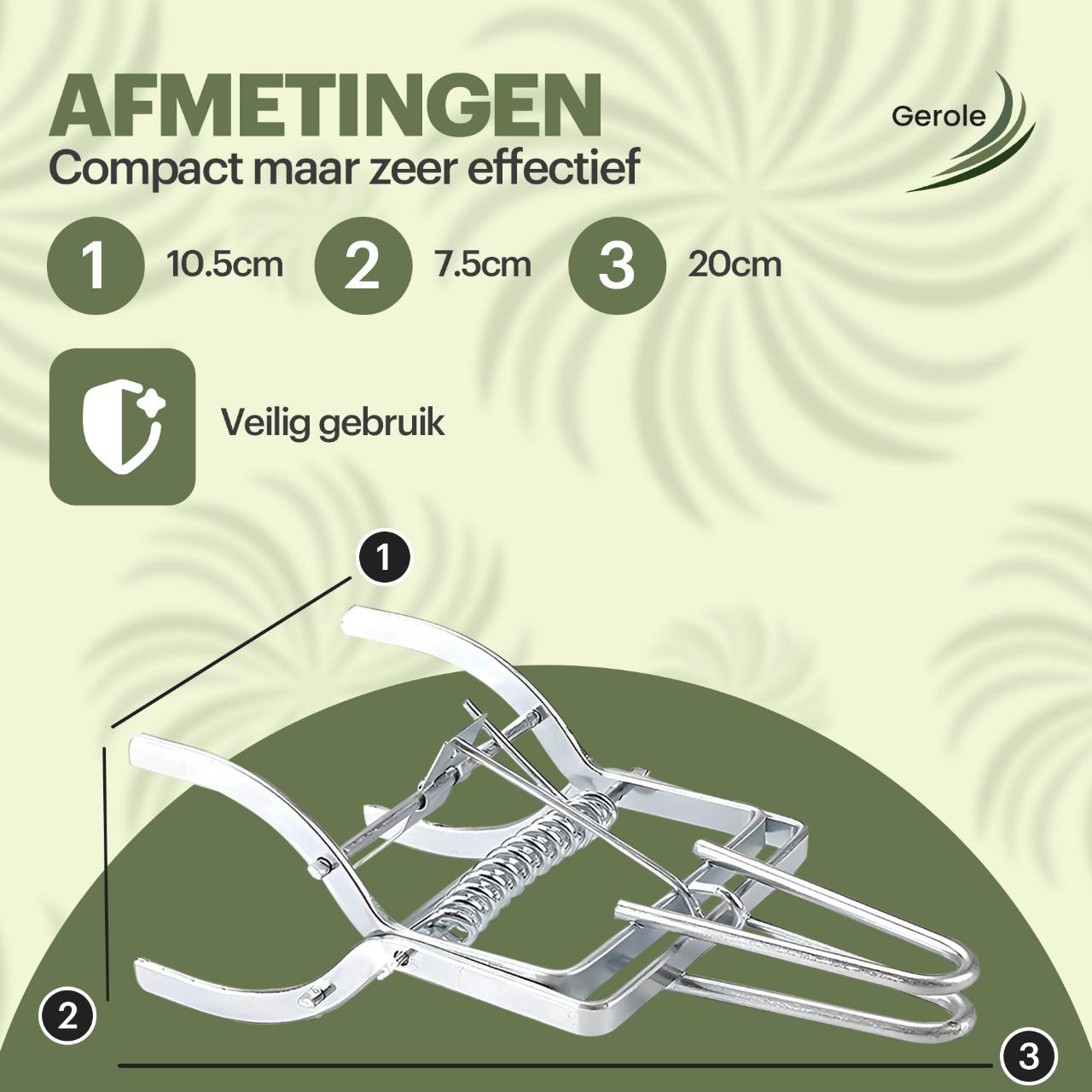 Mollenklemmen Set van 5 – Professionele Mollenval Schaarklem – Verzinkt Staal – Gerole®