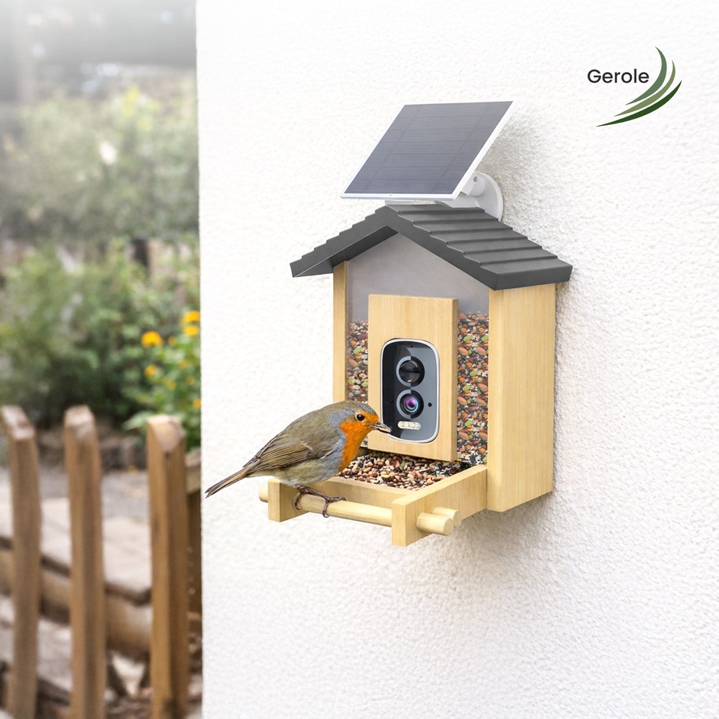 Vogelvoederhuisje met Camera – WiFi & Solar – HD Nachtzicht – App – Gerole®