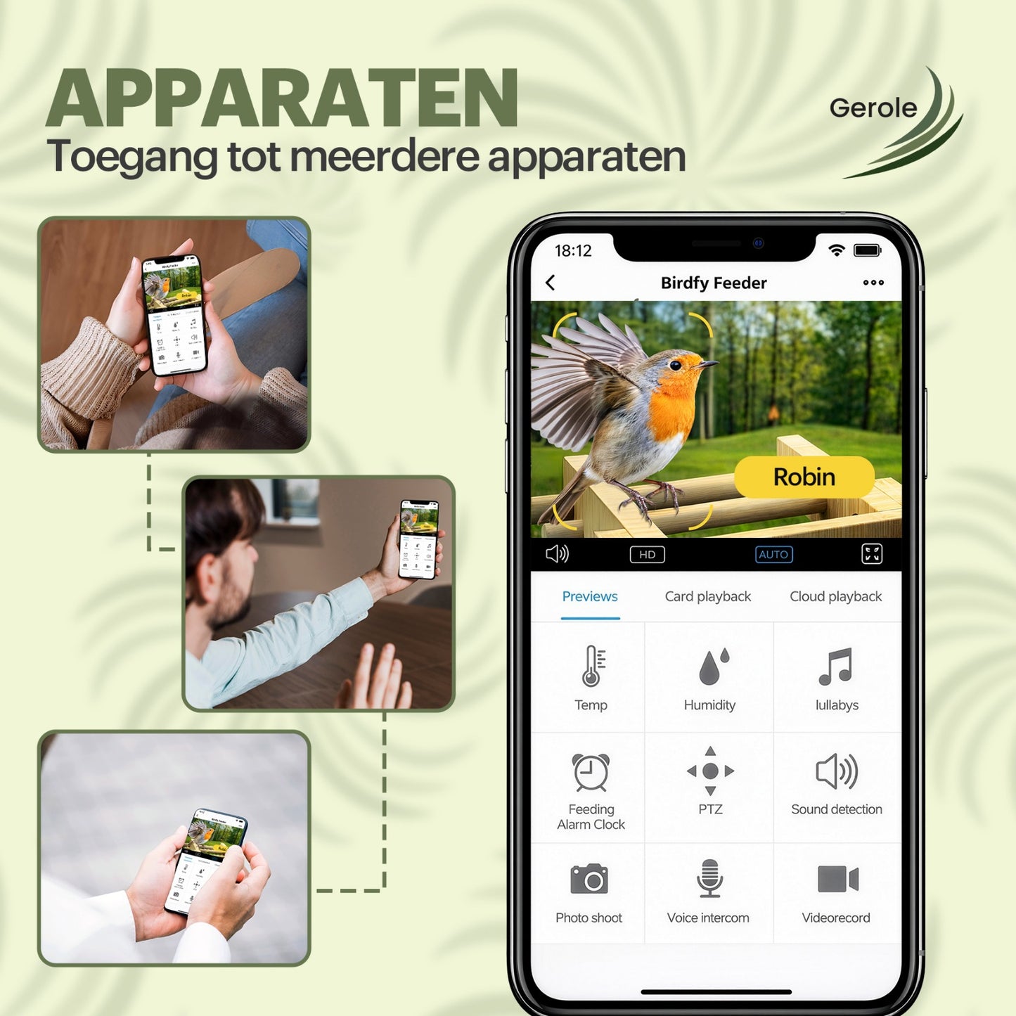 Vogelvoederhuisje met Camera – WiFi & Solar – HD Nachtzicht – App – Gerole®