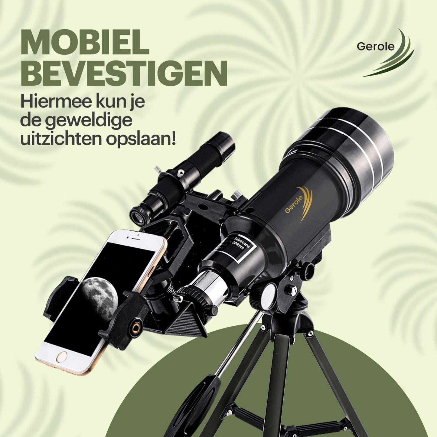 Telescoop 90x Vergroting – Refractor Sterrenkijker met Statief & Smartphone Adapter – Gerole®